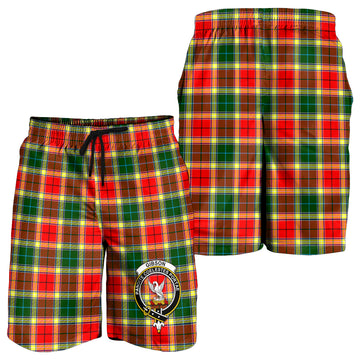 Gibson (Gibbs or Gibsone) Tartan Mens Shorts with Family Crest