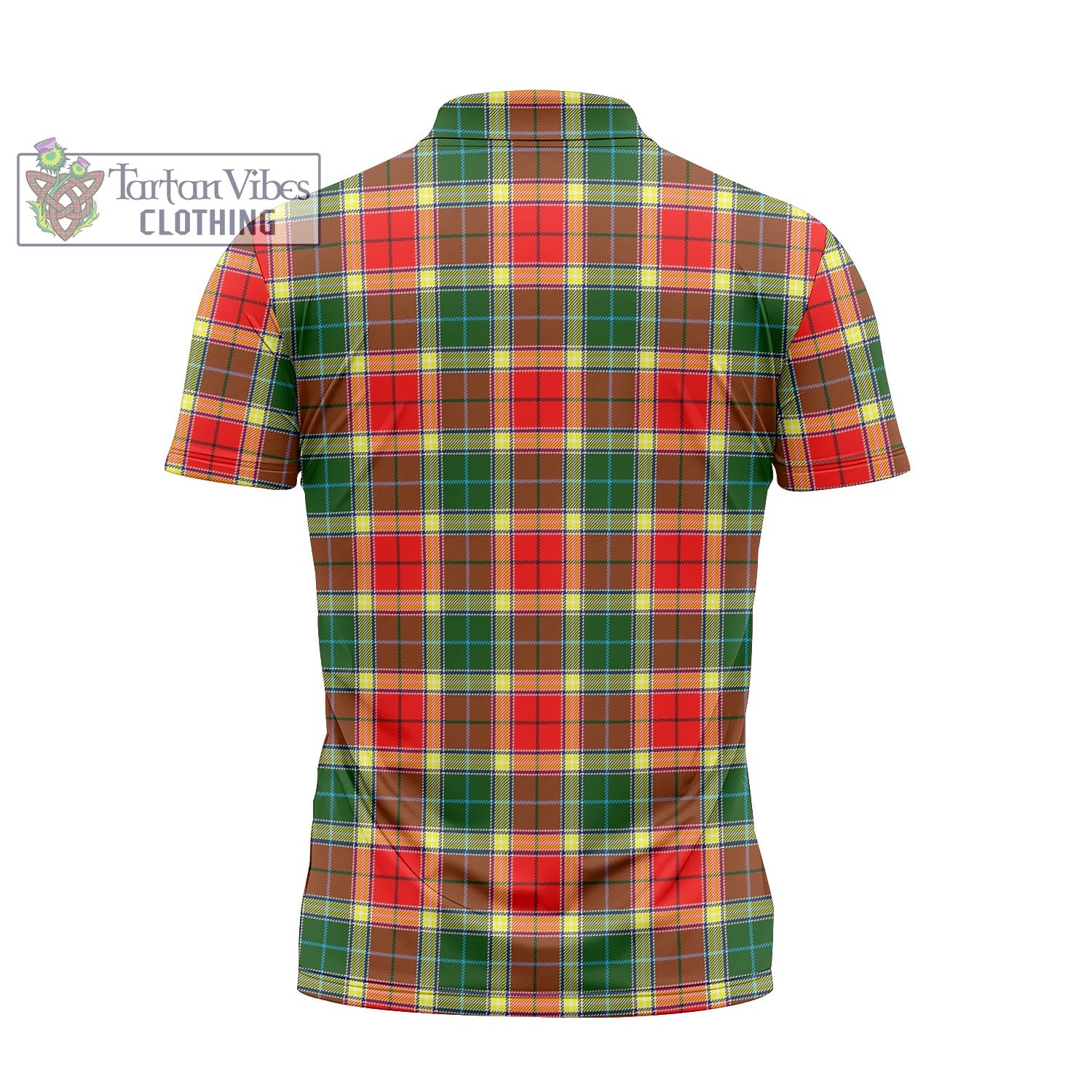 Tartan Vibes Clothing Gibsone (Gibson-Gibbs) Tartan Zipper Polo Shirt