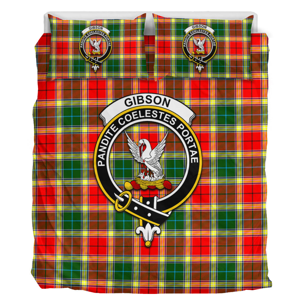 Gibson (Gibbs or Gibsone) Tartan Bedding Set with Family Crest - Tartan Vibes Clothing