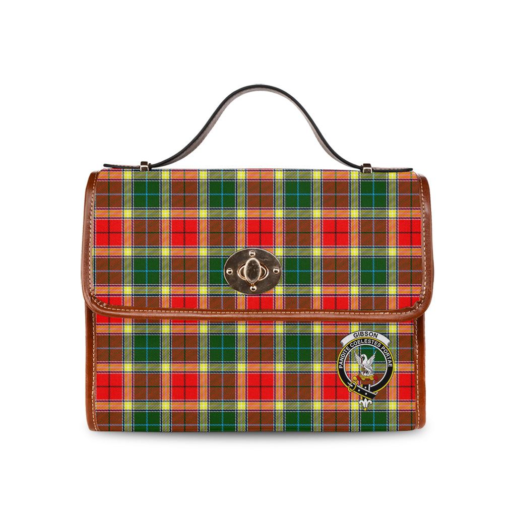 gibsone-gibson-gibbs-tartan-leather-strap-waterproof-canvas-bag-with-family-crest