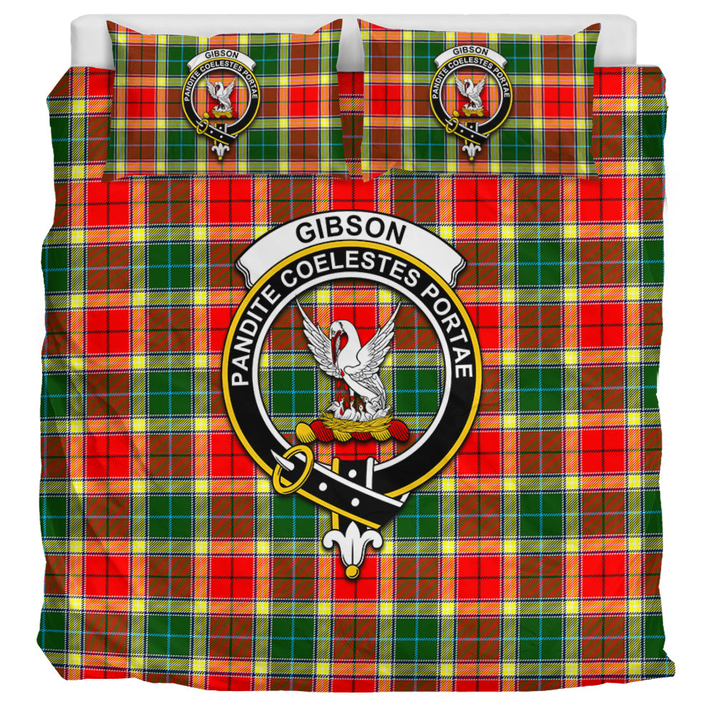 Gibson (Gibbs or Gibsone) Tartan Bedding Set with Family Crest UK Bedding Set UK Super King 104*94 inch - Tartan Vibes Clothing