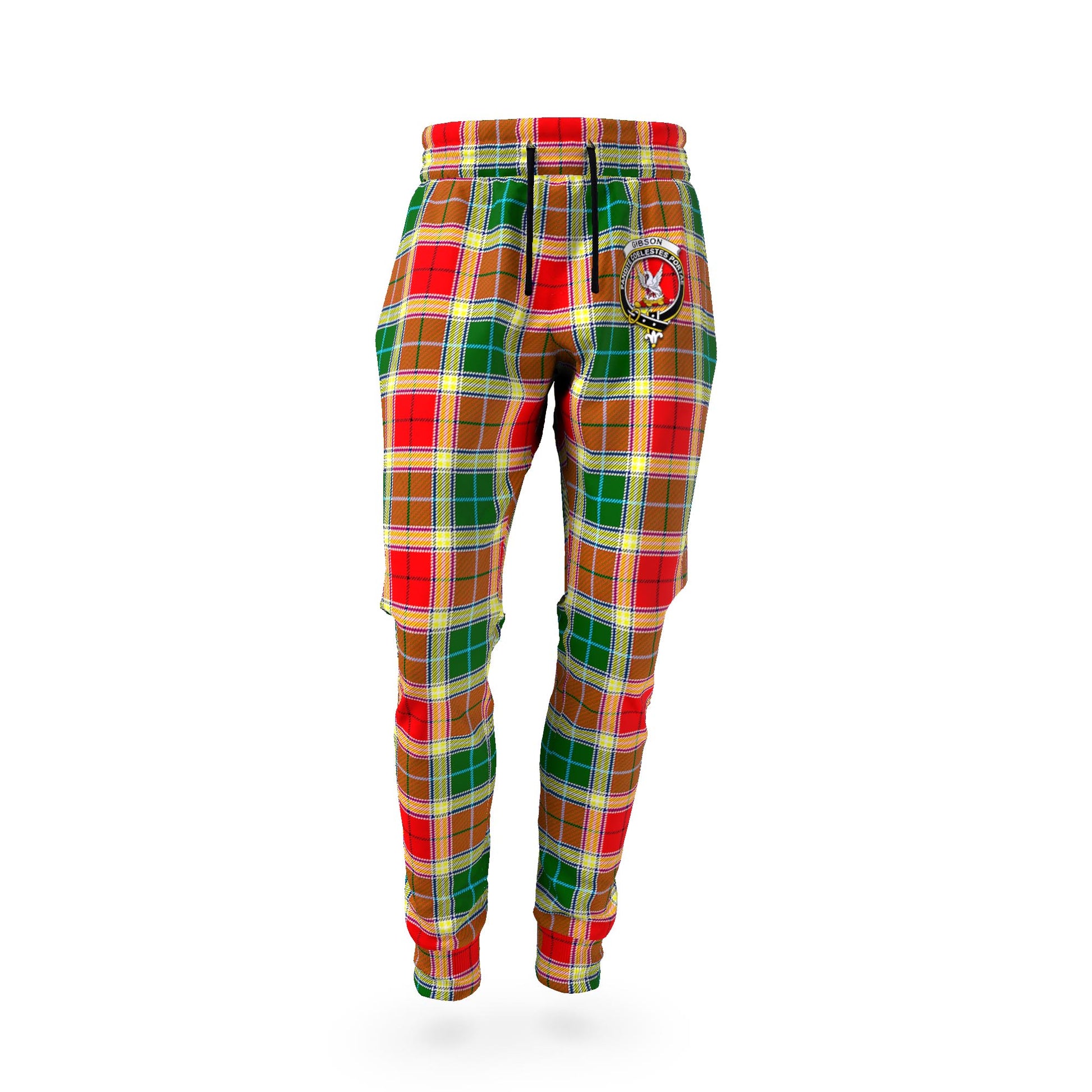 Gibson (Gibbs or Gibsone) Tartan Joggers Pants with Family Crest - Tartan Vibes Clothing