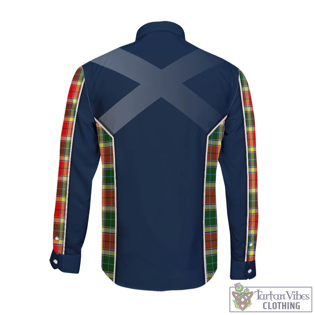 Tartan Vibes Clothing Gibsone (Gibson-Gibbs) Tartan Long Sleeve Button Up Shirt with Family Crest and Lion Rampant Vibes Sport Style