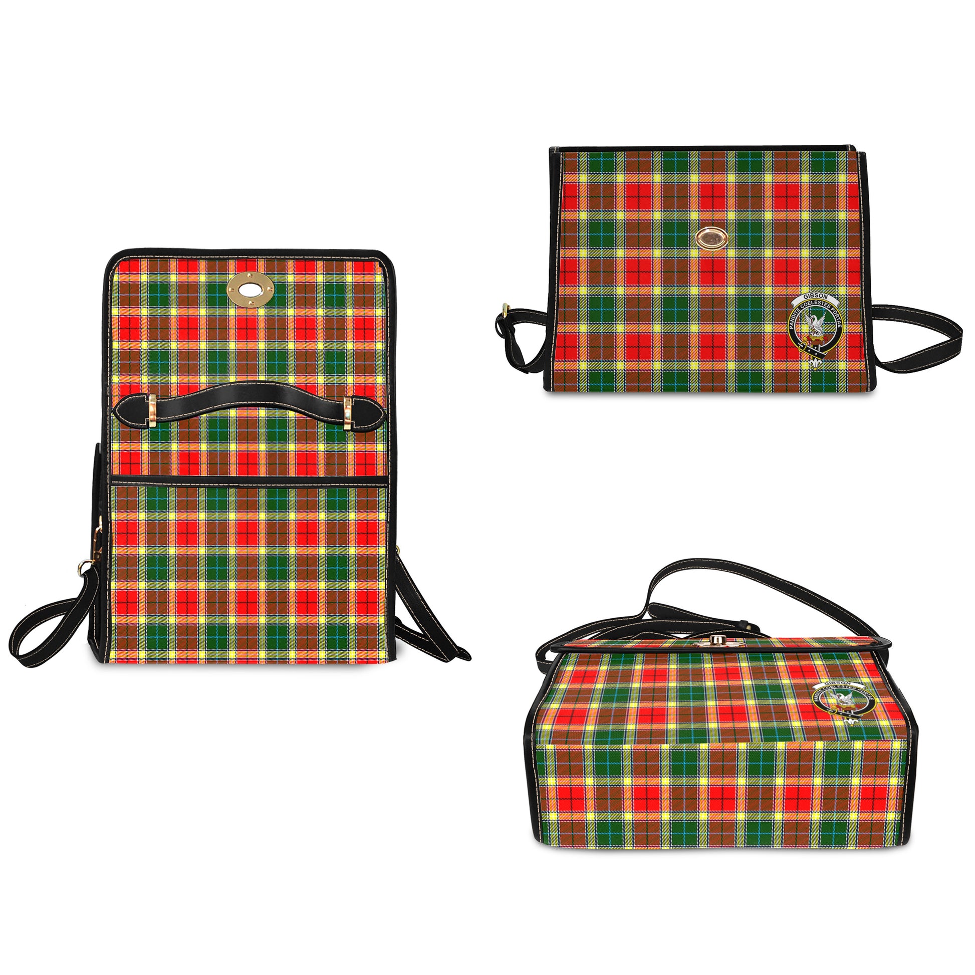 gibsone-gibson-gibbs-tartan-leather-strap-waterproof-canvas-bag-with-family-crest