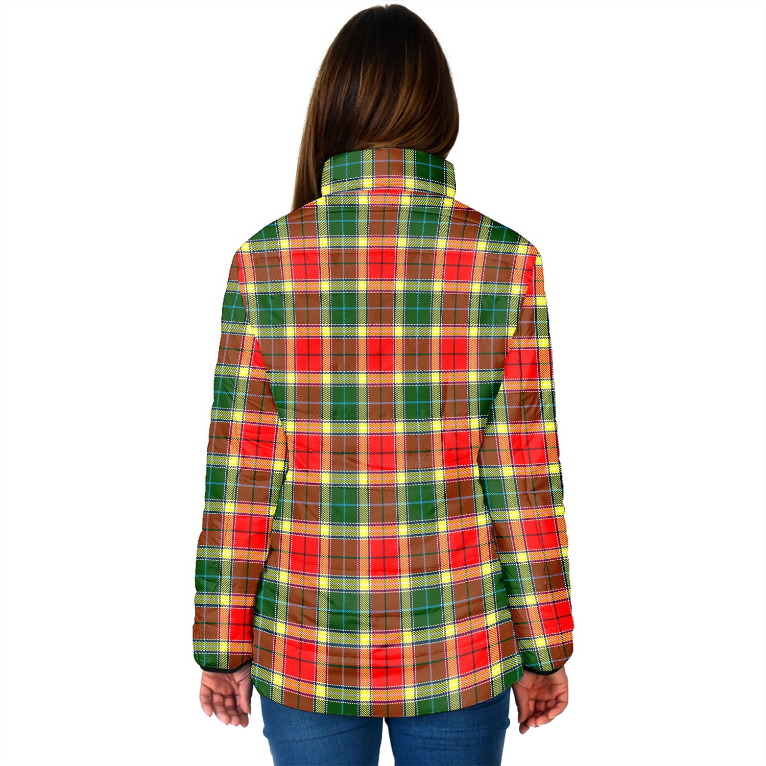 Gibson (Gibbs or Gibsone) Tartan Padded Jacket with Family Crest - Tartan Vibes Clothing