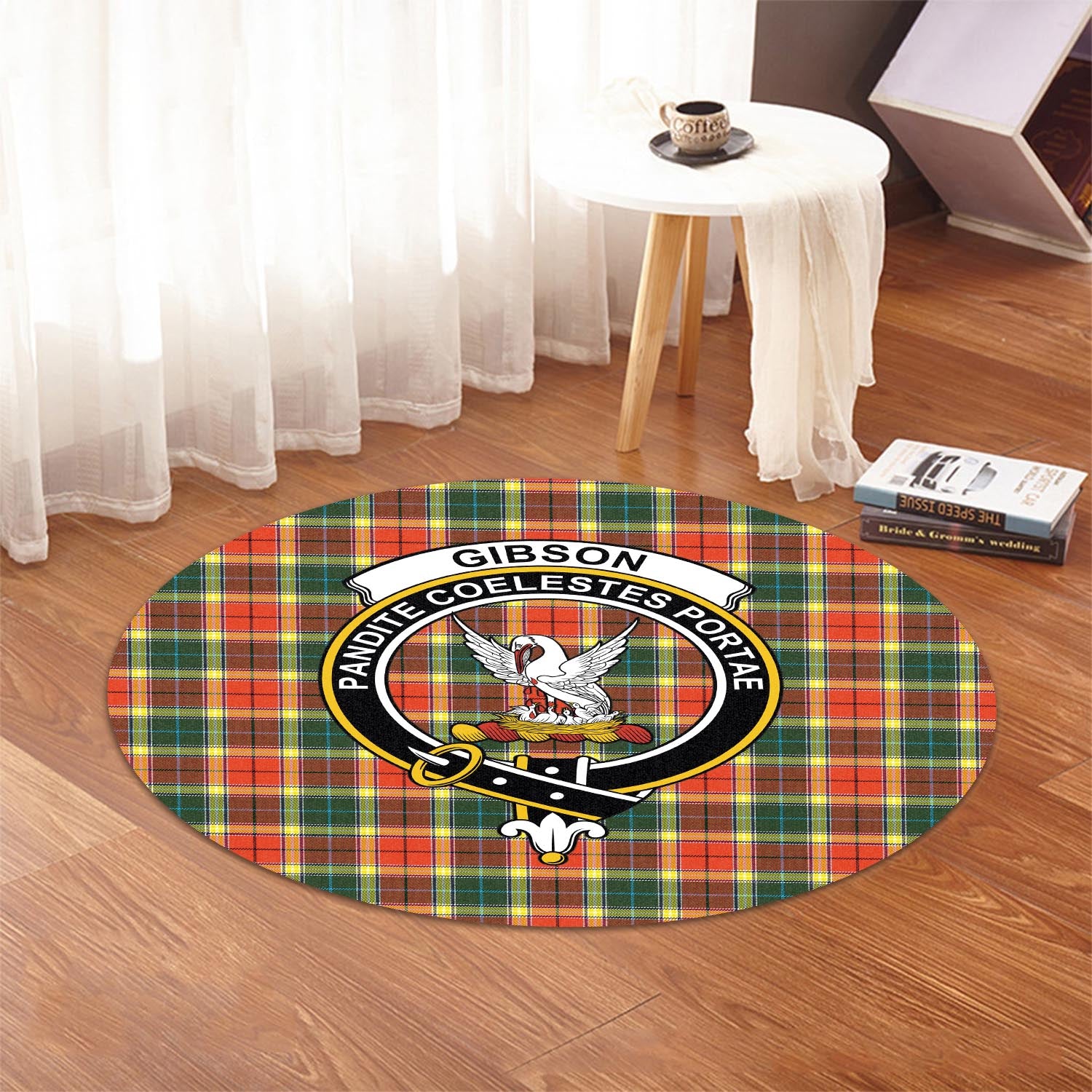 gibsone-gibson-gibbs-tartan-round-rug-with-family-crest