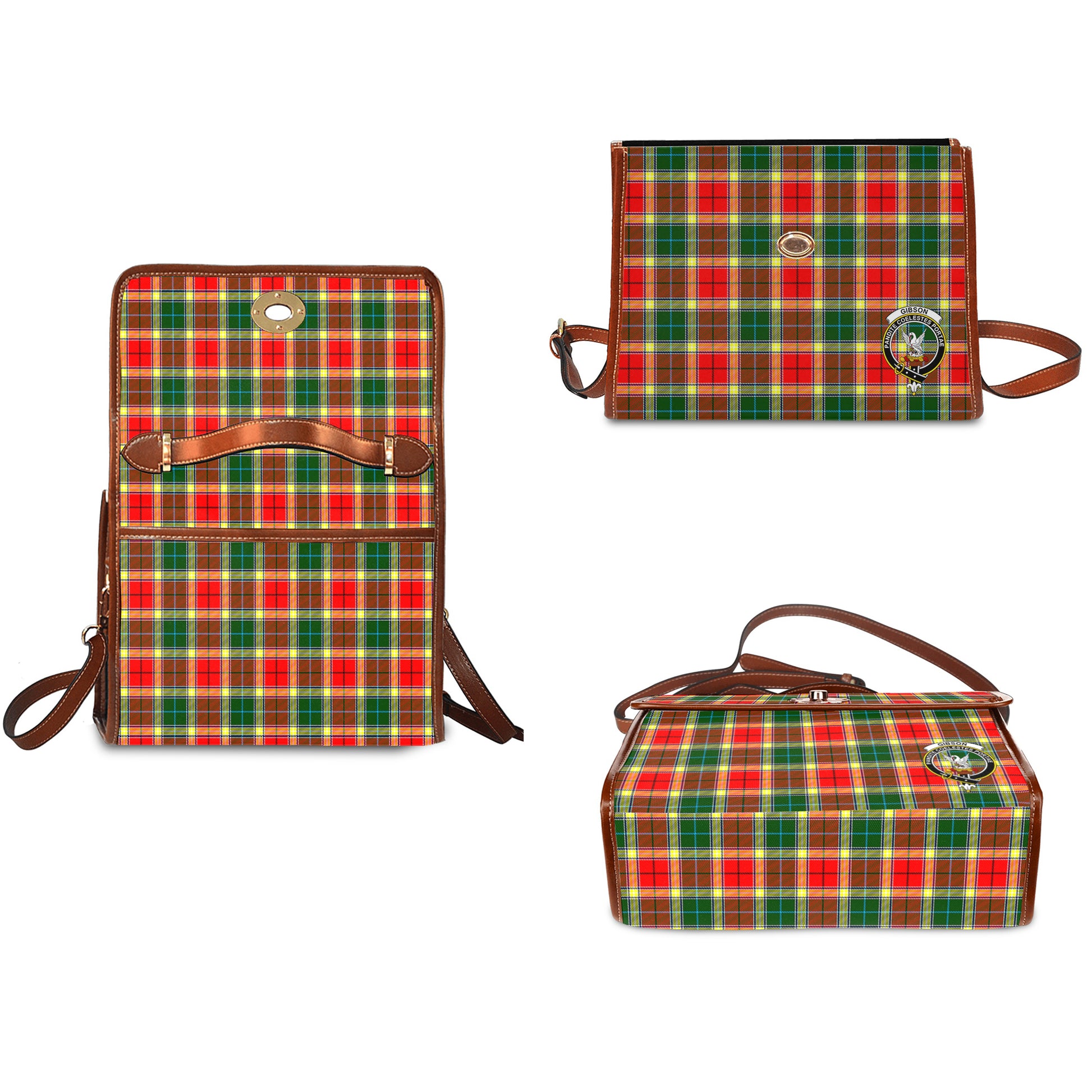 gibsone-gibson-gibbs-tartan-leather-strap-waterproof-canvas-bag-with-family-crest