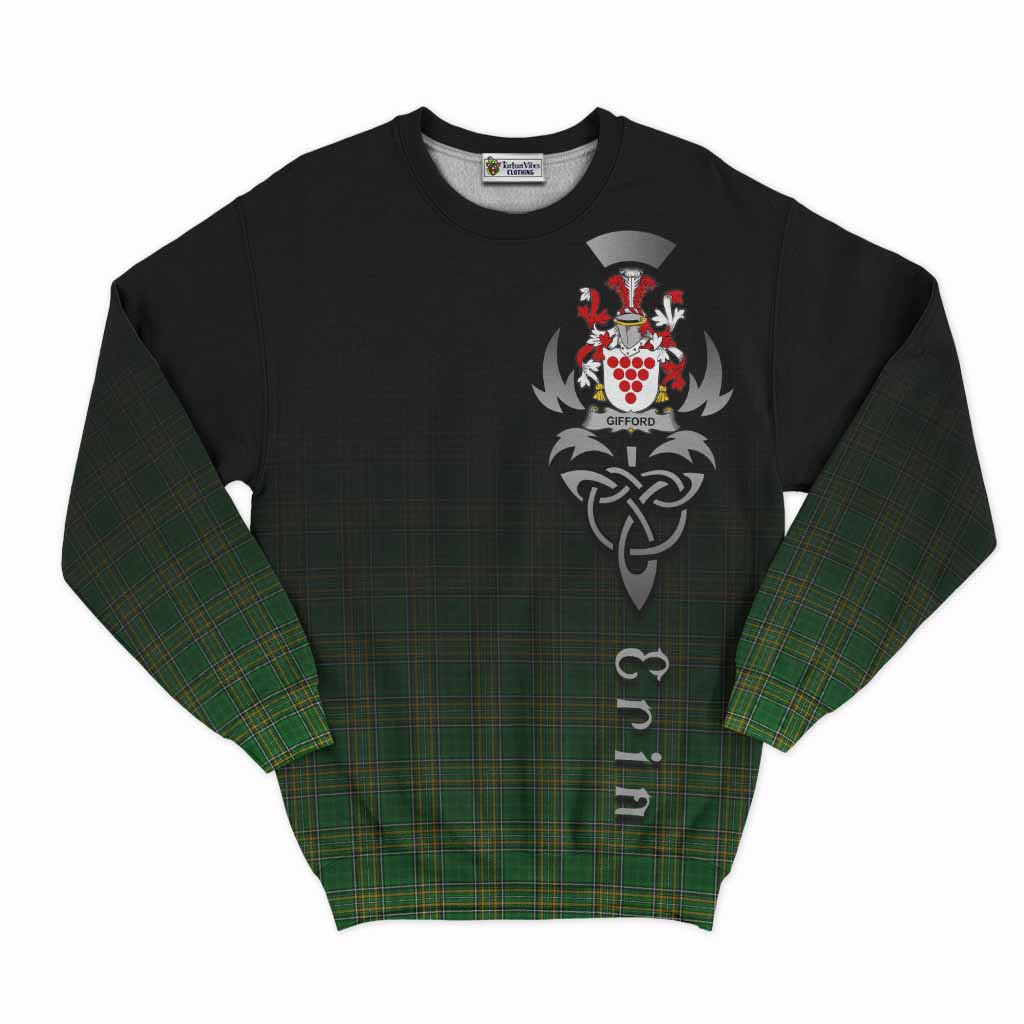 Gifford Irish Clan Sweatshirt with Coat of Arms Erin Go Bragh Celtic Inspired Unisex - Tartan Vibes Clothing