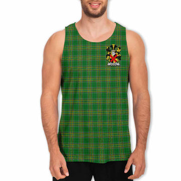 Giggins Irish Clan Tartan Men's Tank Top with Coat of Arms