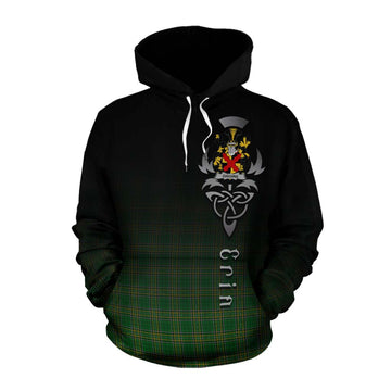 Giggins Irish Clan Cotton Hoodie with Coat of Arms Erin Go Bragh Celtic Inspired Pullover Hoodie XS - Tartan Vibes Clothing
