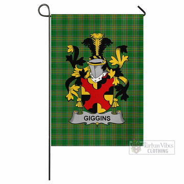 Giggins Irish Clan Tartan Flag with Coat of Arms