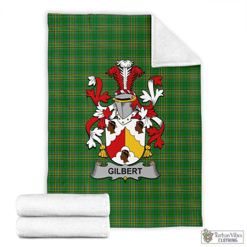 Gilbert Irish Clan Tartan Blanket with Coat of Arms