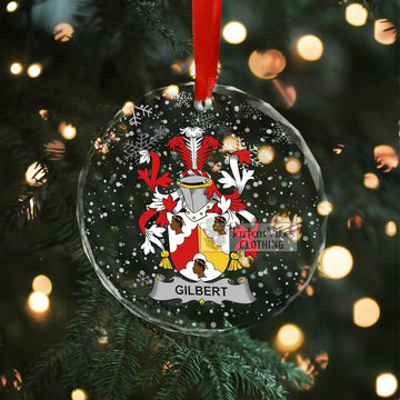 Gilbert Irish Clan Christmas Glass Ornament with Coat of Arms