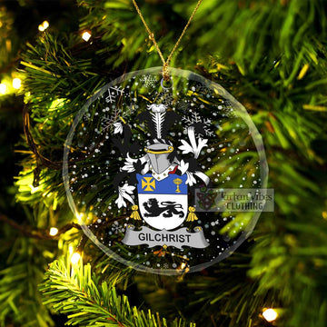 Gilchrist Irish Clan Christmas Glass Ornament with Coat of Arms