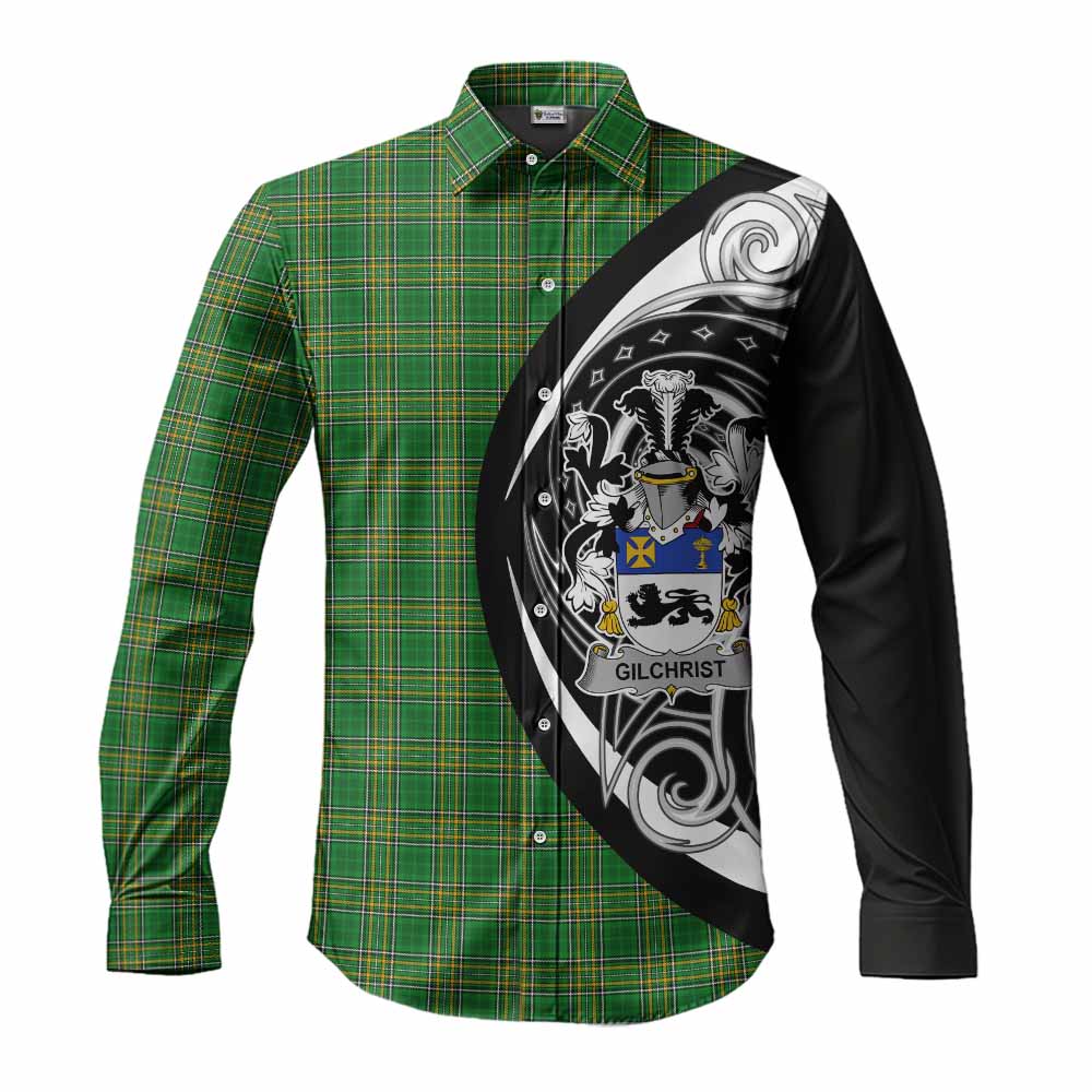 Gilchrist Irish Clan Long Sleeve Button Shirt Celtic Circle Style Men's Shirt S - Tartan Vibes Clothing