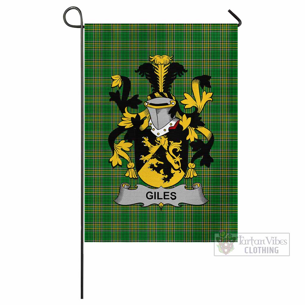 Tartan Vibes Clothing Giles Irish Clan Flag with Coat of Arms