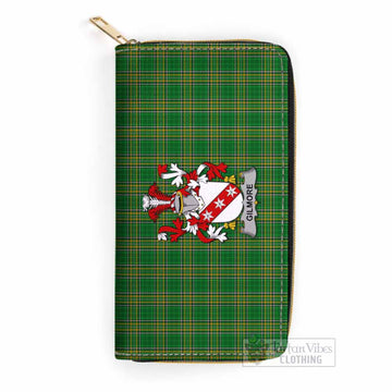 Gilmore Irish Clan Tartan Women's Leather Wallet with Coat of Arms One Size 19.7*10.5*3.5 cm - Tartan Vibes Clothing
