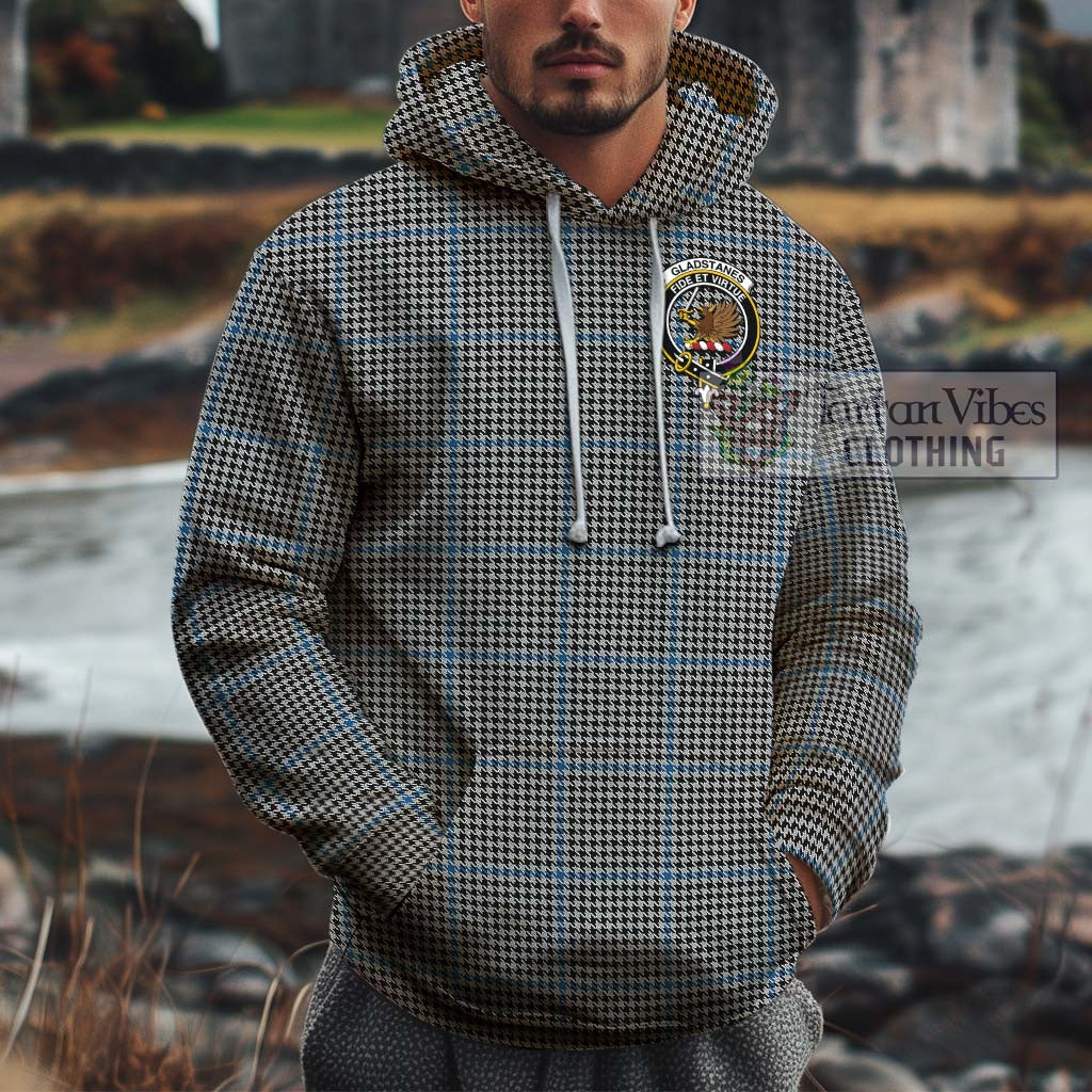 Tartan Vibes Clothing Gladstanes Tartan Cotton Hoodie with Family Crest