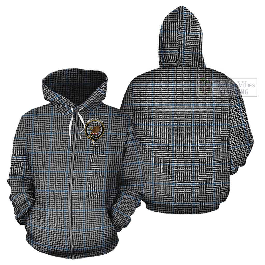 Tartan Vibes Clothing Gladstanes Tartan Cotton Hoodie with Family Crest