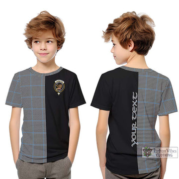 Gladstone Tartan Kid T-Shirt with Family Crest and Half Of Me Style