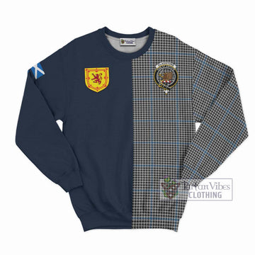 Gladstone Tartan Sweatshirt with Scottish Lion Royal Arm Half Style