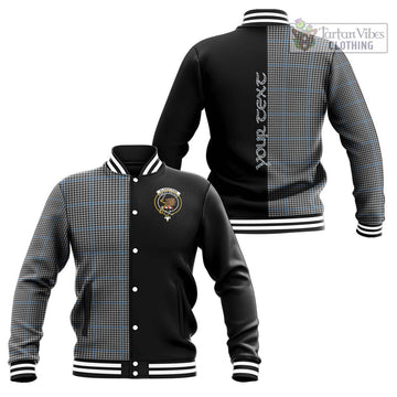 Gladstone Tartan Baseball Jacket with Family Crest and Half Of Me Style