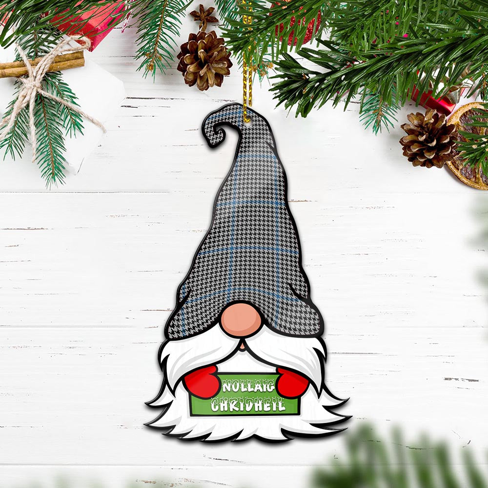 Gladstone Gnome Christmas Ornament with His Tartan Christmas Hat Wood Ornament - Tartanvibesclothing