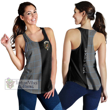 Gladstone Tartan Women's Racerback Tanks with Family Crest and Half Of Me Style