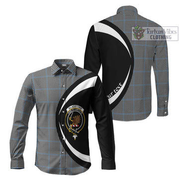 Gladstone Tartan Long Sleeve Button Up with Family Crest Circle Style