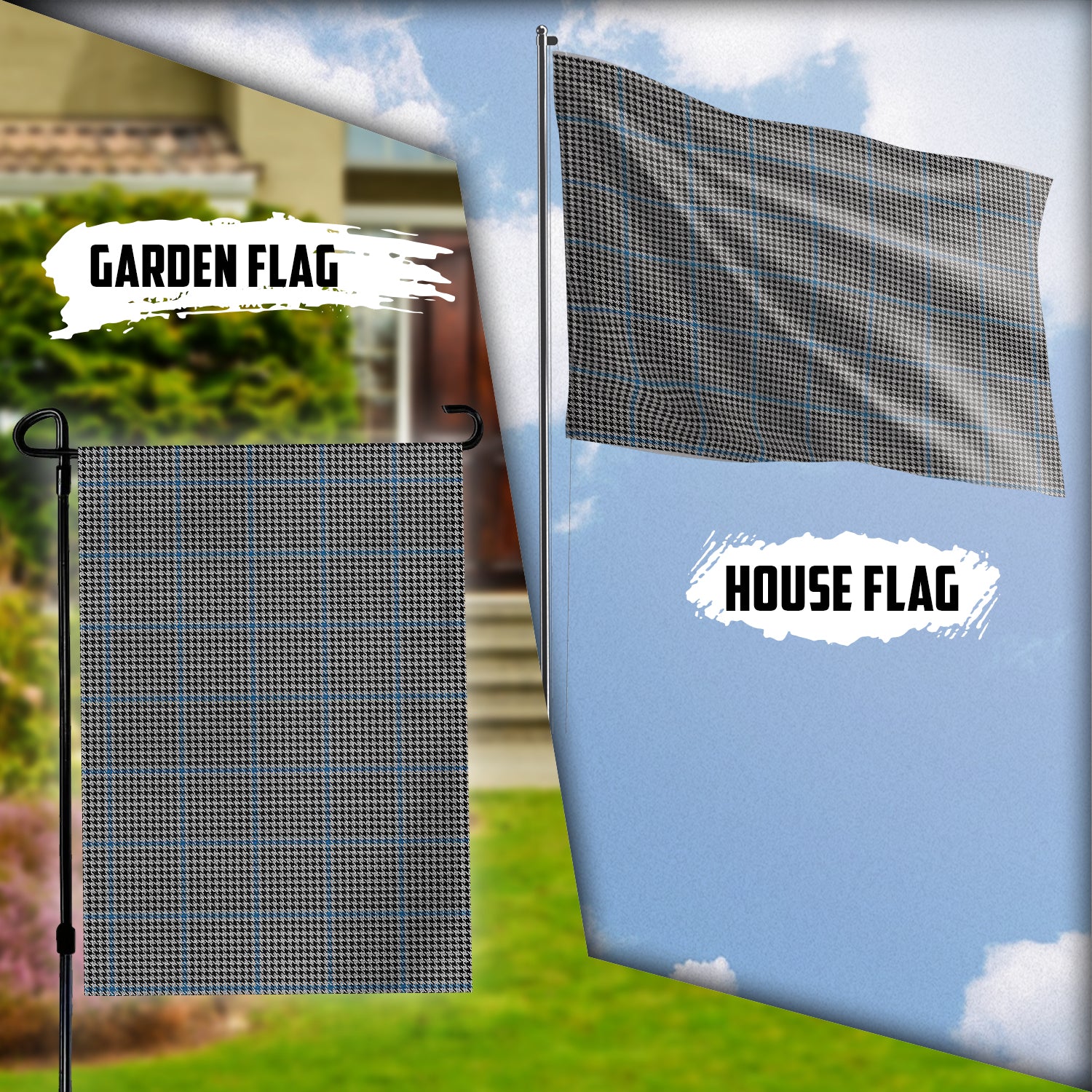 Gladstone Tartan Flag Garden Flag (Vertical) - Tartan Vibes Clothing