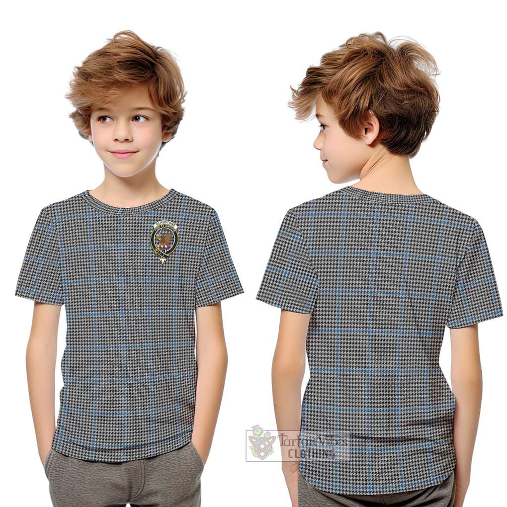 Gladstone Tartan Kid T-Shirt with Family Crest Youth XL Size14 - Tartanvibesclothing Shop