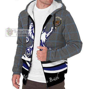 Gladstone Tartan Sherpa Hoodie with Alba Gu Brath Regal Lion Emblem