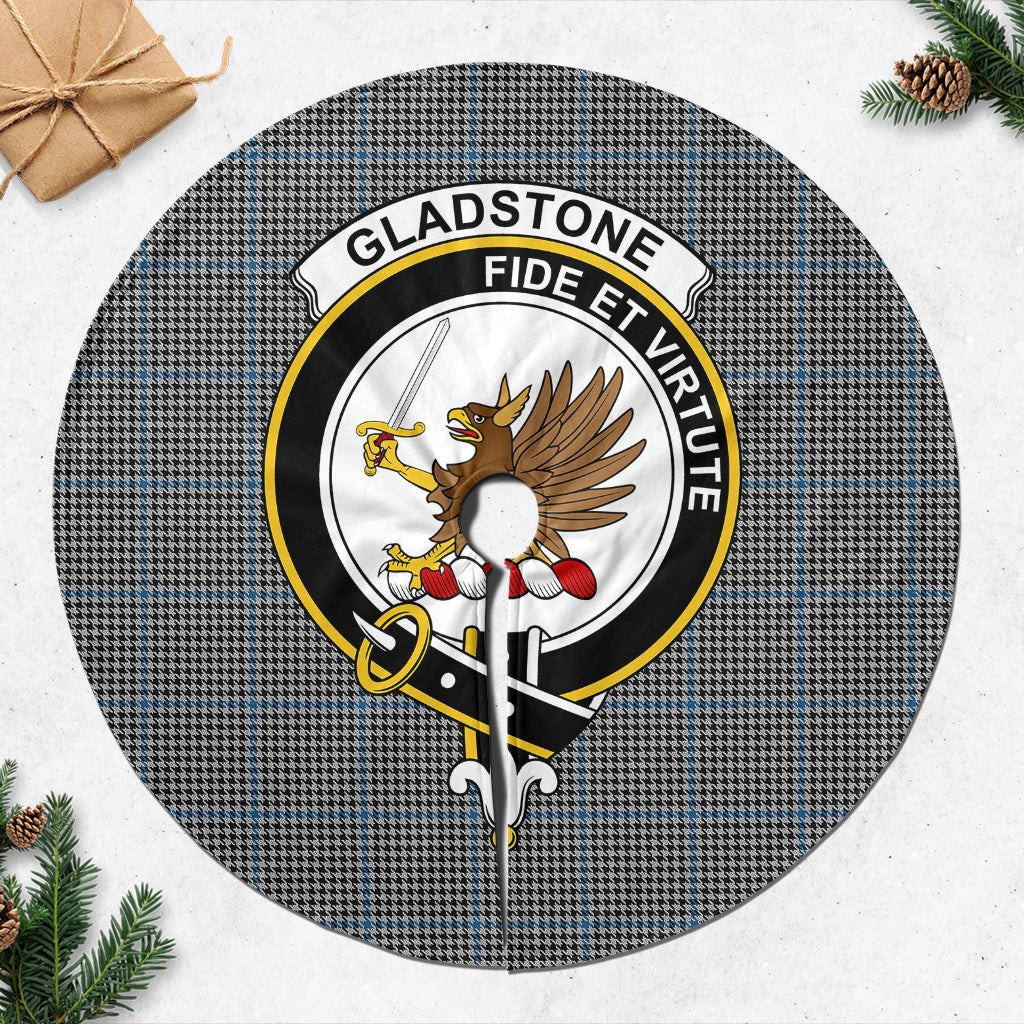 Gladstone Tartan Christmas Tree Skirt with Family Crest - Tartanvibesclothing