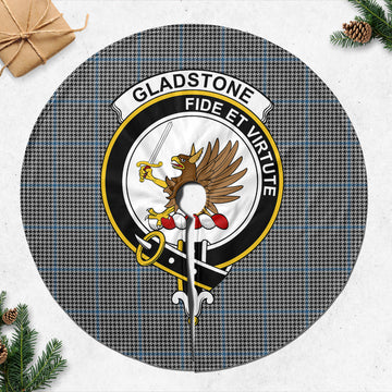 Gladstone Tartan Christmas Tree Skirt with Family Crest