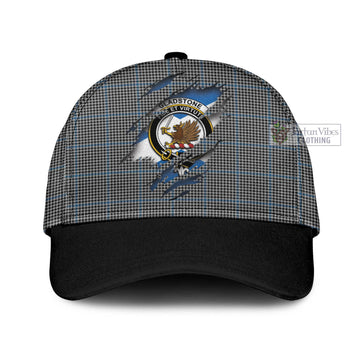 Gladstone Tartan Classic Cap with Family Crest In Me Style