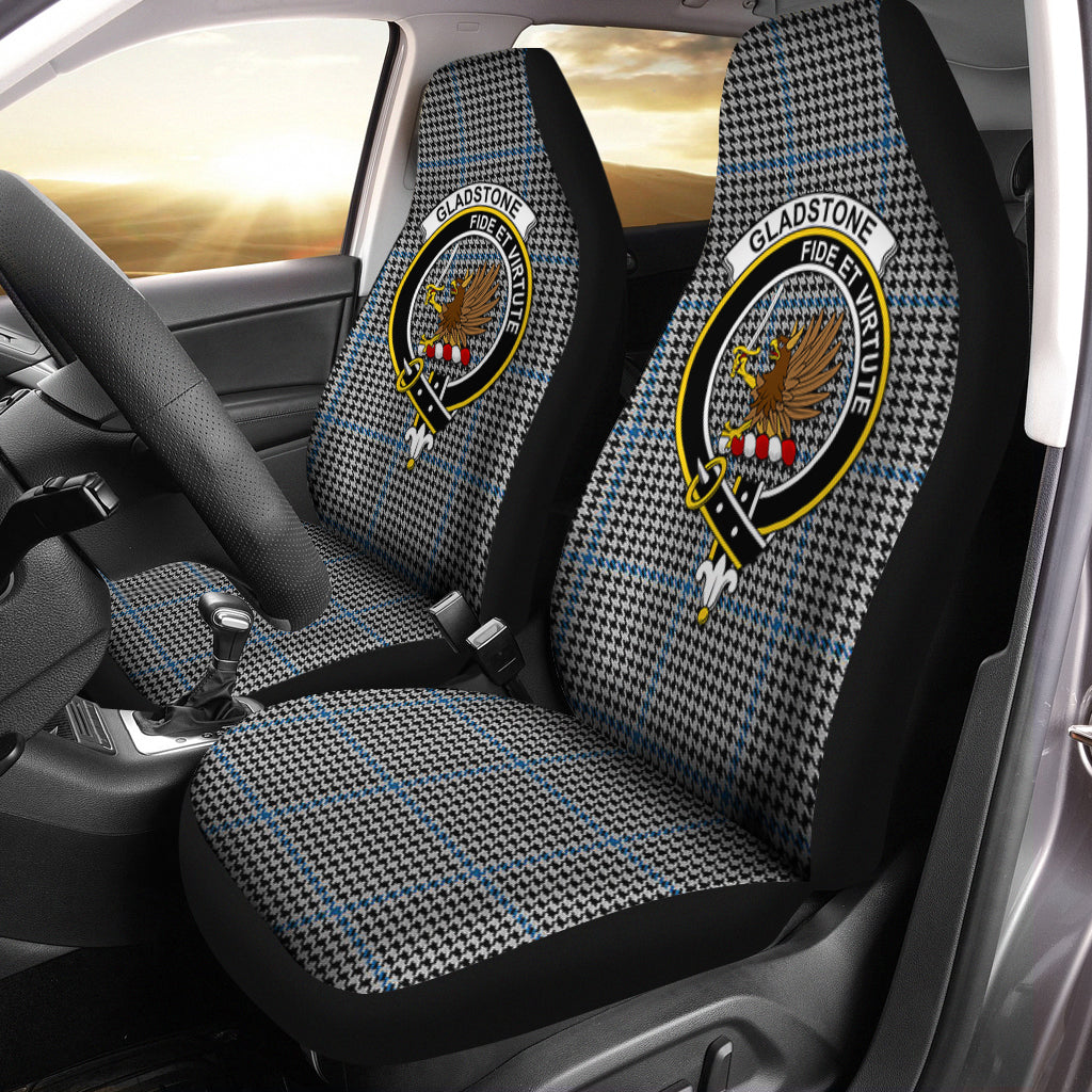 Gladstone Tartan Car Seat Cover with Family Crest One Size - Tartanvibesclothing