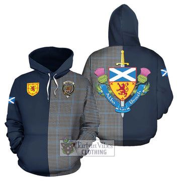 Gladstone Tartan Hoodie Alba with Scottish Lion Royal Arm Half Style