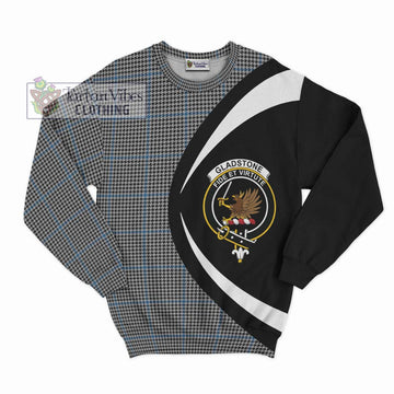 Gladstone Tartan Sweatshirt with Family Crest Circle Style