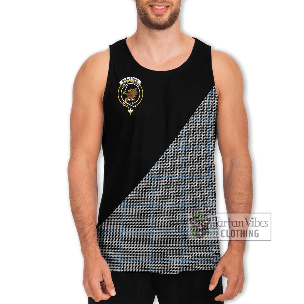 Gladstone Tartan Men's Tank Top with Family Crest and Military Logo Style Men - Tartanvibesclothing Shop