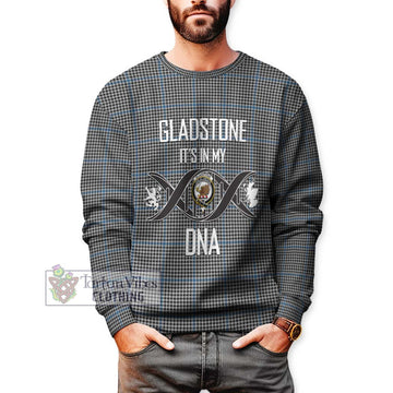 Gladstone Tartan Sweatshirt with Family Crest DNA In Me Style