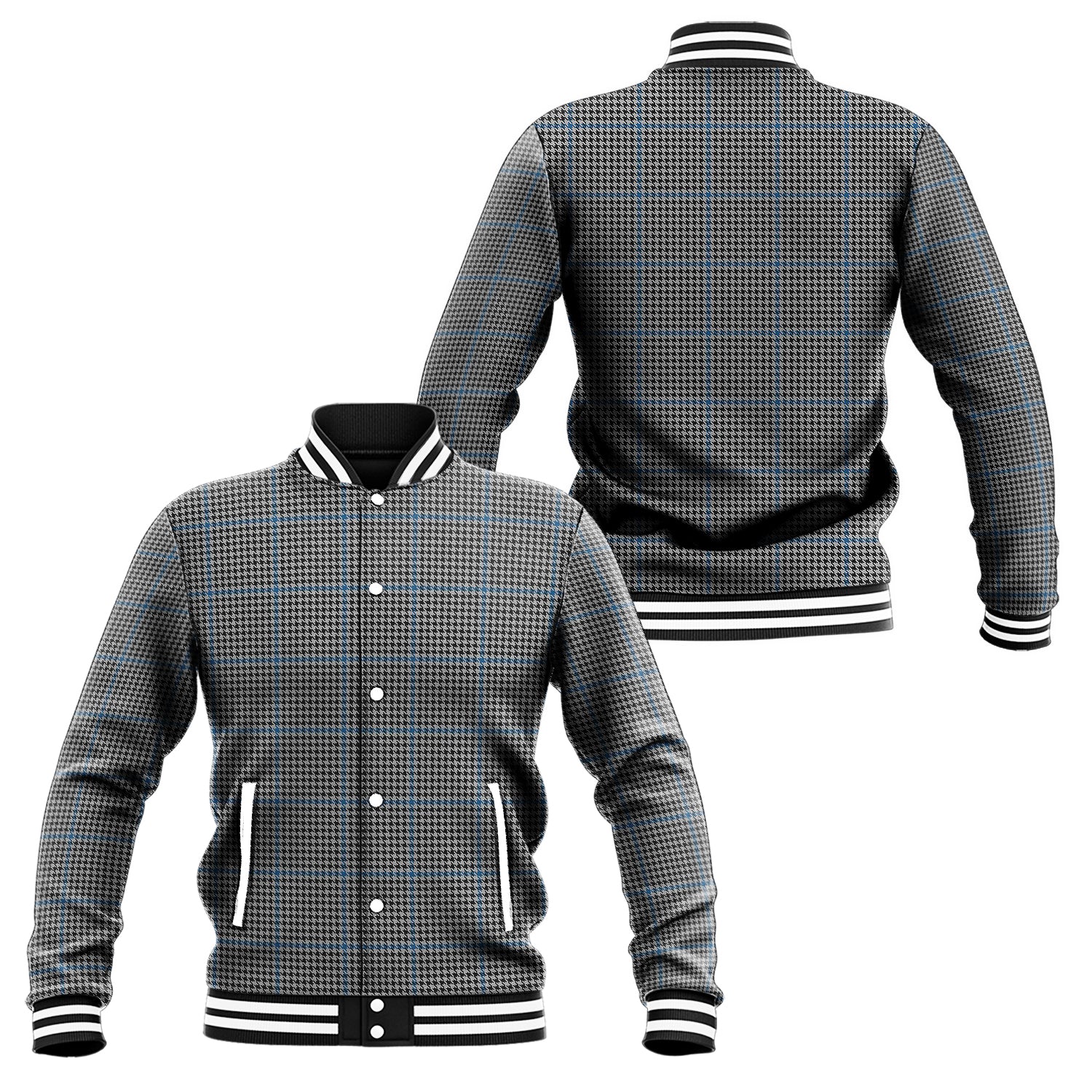 Gladstone Tartan Baseball Jacket Unisex - Tartan Vibes Clothing