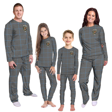 Gladstone Tartan Pajamas Family Set with Family Crest