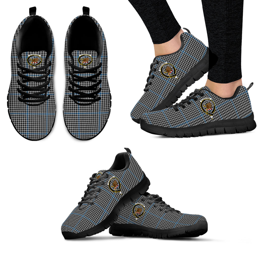 Gladstone Tartan Sneakers with Family Crest - Tartan Vibes Clothing