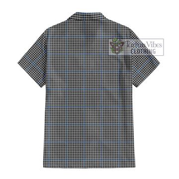 Gladstone Tartan Short Sleeve Button Shirt with Family Crest DNA In Me Style