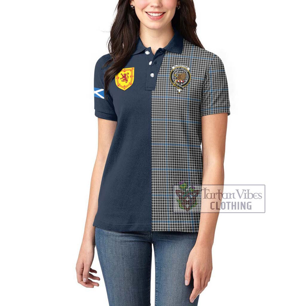 Tartan Vibes Clothing Gladstone Tartan Women's Polo Shirt with Scottish Lion Royal Arm Half Style