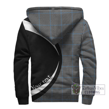 Gladstone Tartan Sherpa Hoodie with Family Crest Circle Style