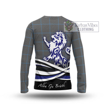 Gladstone Tartan Long Sleeve T-Shirt with Alba Gu Brath Regal Lion Emblem