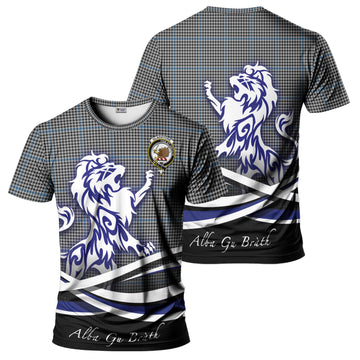 Gladstone Tartan T-Shirt with Alba Gu Brath Regal Lion Emblem