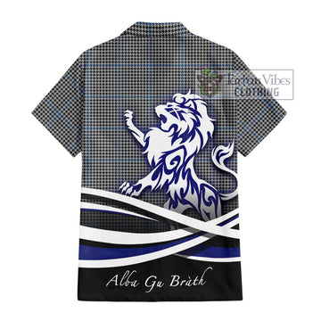 Gladstone Tartan Short Sleeve Button Shirt with Alba Gu Brath Regal Lion Emblem