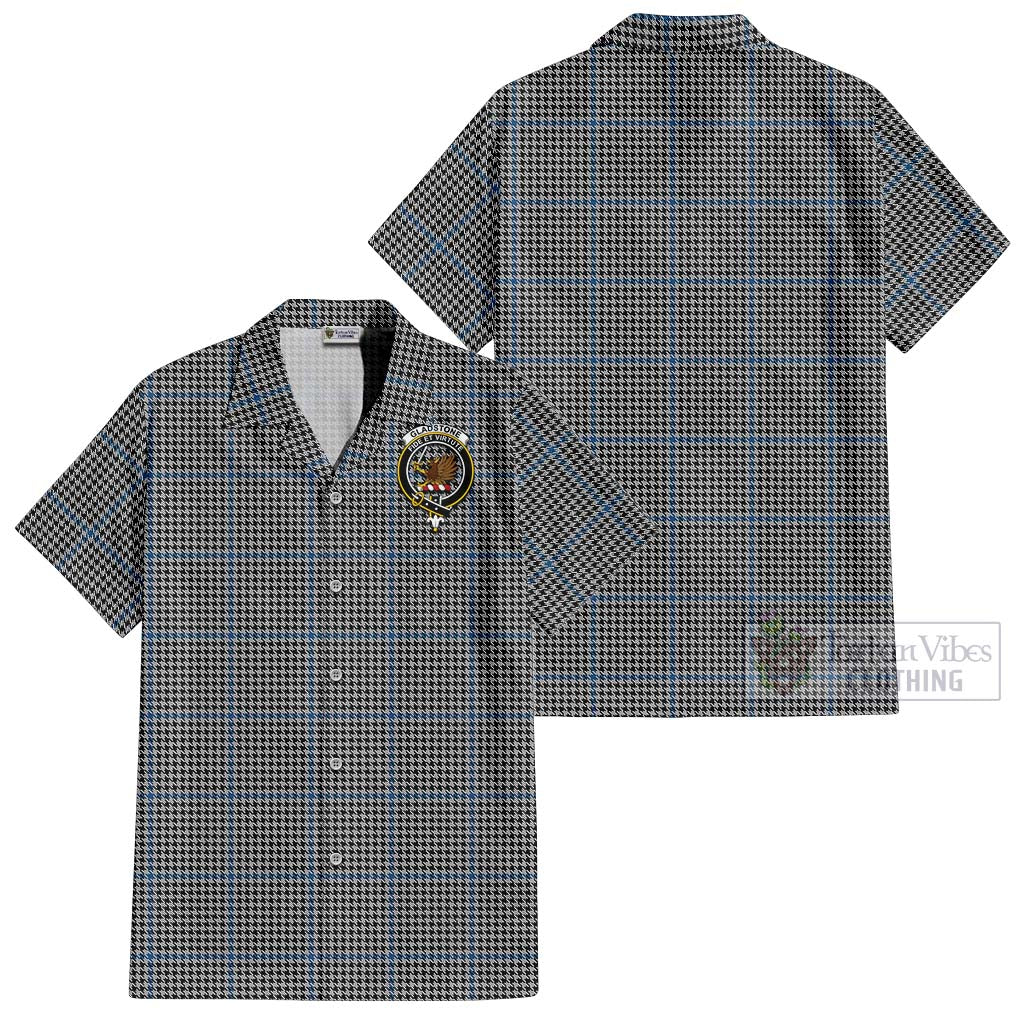 Tartan Vibes Clothing Gladstone Tartan Cotton Hawaiian Shirt with Family Crest